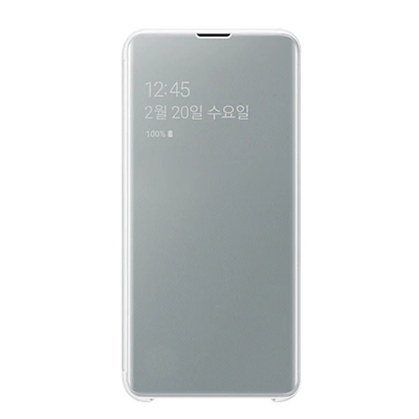 Чехол для телефона samsung Mirro Clear View, чехол для samsung GALAXY S10 S10E G9700 S10+ S10Plus, тонкий флип-чехол - Цвет: Silver