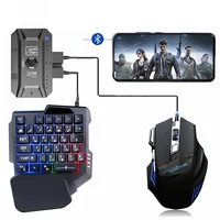 Plug and Paly Gamepad PUBG mobilny kontroler Bluetooth 5.0 klawiatura do gier mysz konwerter na telefon z systemem Android Adapter na IOS 1