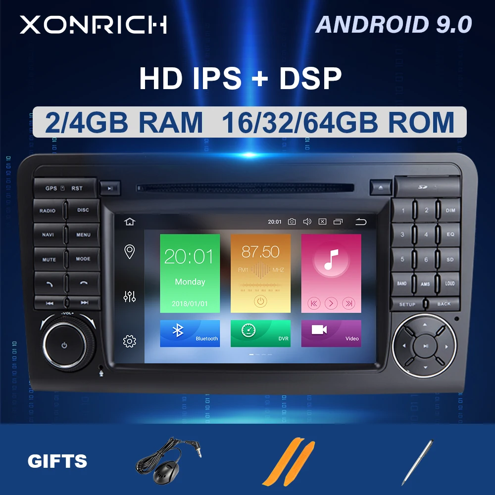 IPS DSP 64 Гб 2 din Android 9,0 автомобильный dvd-плеер GPS для BENZ ML 320/ML 350/W164(2005-2012)GL радио мультимедиа навигация головное устройство IPS DSP 64 Гб 2 din Android 9,0 автомобильный dvd-плеер GPS для BENZ ML 320/ML 350/W164(2005-2012)GL радио мультимедиа навигация головное устройство