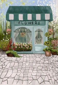 

Flowers store Spring photography backdrops text photo backdrop photographic background photocall party decorations W3913