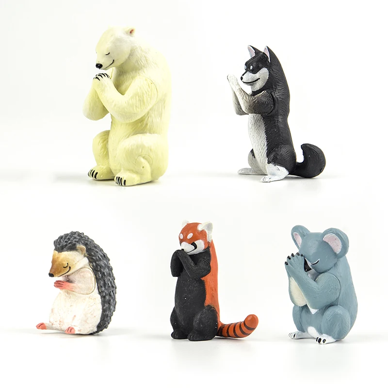 Натуральная gashapon игрушка вкладыш кроя полярный медведь коала Красная Панда