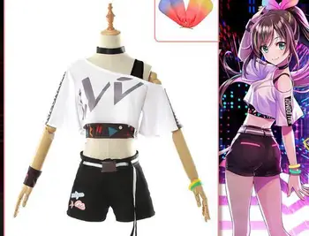 

Kizuna AI Cosplay Costume Vtuber Hello World 1st Live Costume A.I.Channel Cosplay Ai-chan Outfit May Album Sets Youtuber