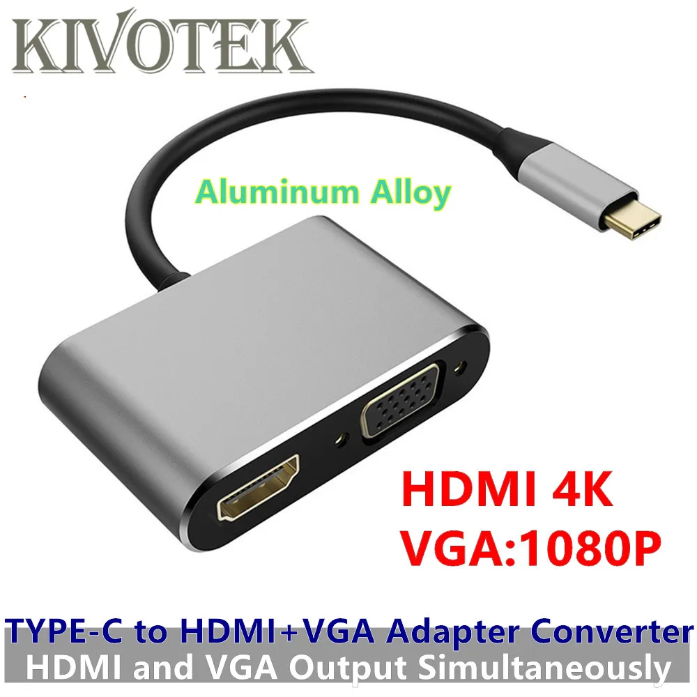 USB C HDMI VGA конвертер адаптер кабель Type к Hdmi 4K коннектор для телефона Samsung Huawei Mate 10 Pro
