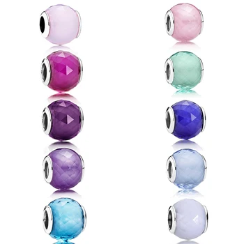 

2019 High Quality New S925 Sterling Silver Glass Bead Series Silver Tangent Diy Lady Jewelry Holiday Recommended Gift