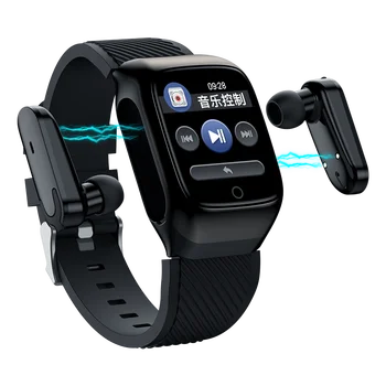 

S300 Smart Watch Men SmartWatch Earbuds With Bluetooth Earphones Music Sports Watch Two in One for Android iOS Smart Bracelet