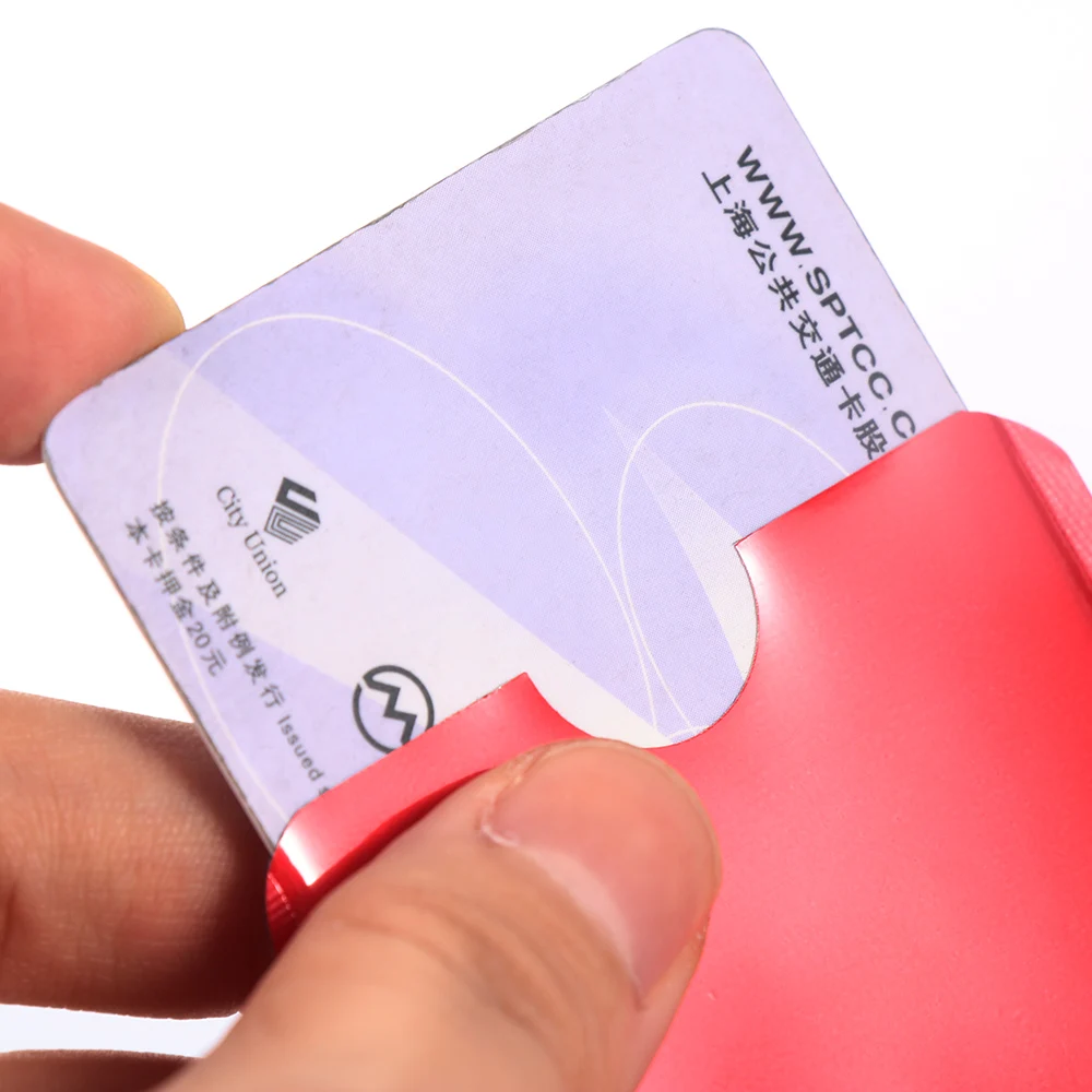 Wallet card holder card holder credit card holder credit card wallet card wallet id card holder id card case wallet card bag business card holder document card wallet 5PCS Safety Anti Theft Reader RFID Credit Card Protector Blocking Sleeve Skin Case Aluminium Bank Card cover Sleeve Wallet