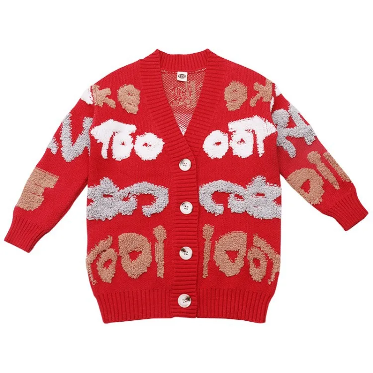 Осенне-зимнее пальто-кардиган для маленьких мальчиков свитера для мальчиков хлопковая куртка для маленьких мальчиков, Свитера Детская одежда свитер для маленьких девочек
