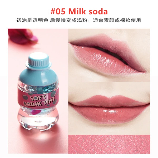 5-Milk soda 1 шт. в форме напитка фруктовая краска для губ Fizzy Soda губы постоянная стойкая Увлажняющая помада медовая губная помада блеск для губ - Цвет: 5-Milk soda