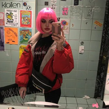 

KLALIEN summer Gothic casual loose women T-shirt 2019 Cool fashion letter print o-neck short sleeve street Tee personality top