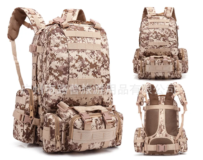 outdoor mountaineering attack large 3P package travel double shoulder backpack Army camouflage bag Tactical bag - Цвет: A3