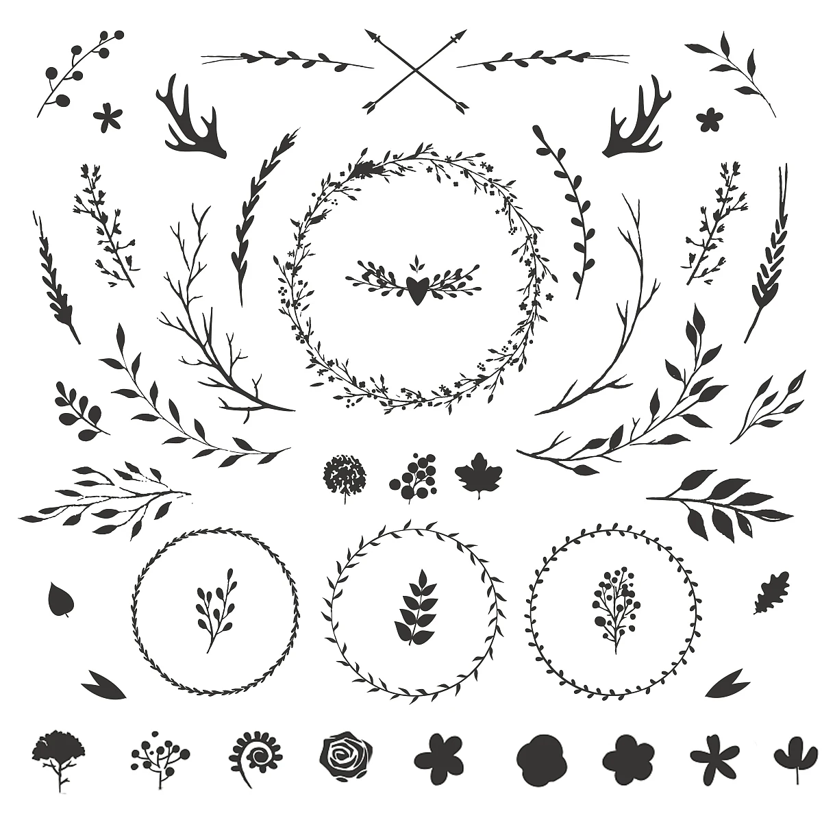 

AZSG Garland Leaves Flower Clear Stamps For DIY Scrapbooking Decorative Card making Crafts Fun Decoration Supplies 13*13cm