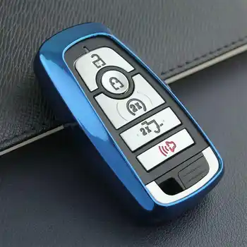 

Car TPU Remote Key Fob Cover for Ford Fusion Mustang Edge Ecosport Explorer F150 F250 2017 2018 2019 Car Key Shell 6 Colors pink