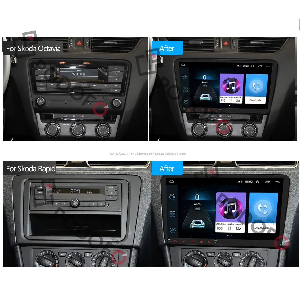Camecho Android 8,1 2 Din радио GPS; Мультимедийный проигрыватель автомобильное радио для Volkswagen/VW/Passat/POLO/GOLF/Skoda/Seat/Leon радио