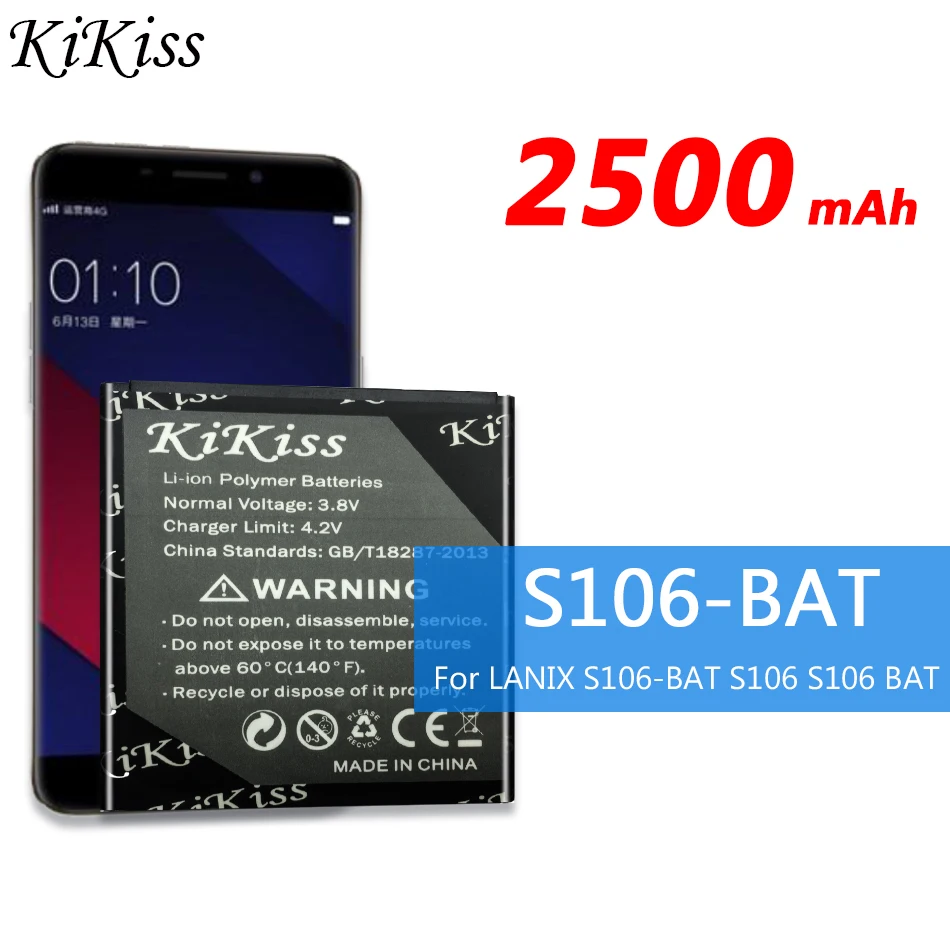2500 мАч аккумулятор для смартфона LANIX S106-BAT S106 BAT+ номер отслеживания