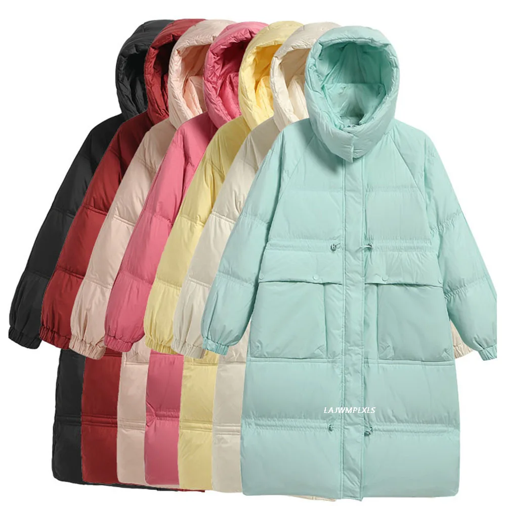 nuovo-piumino-invernale-2021-donna-90-piumino-d'anatra-bianco-parka-caldo-nero-bianco-spessore-capispalla-cappotto-medio-lungo-con-cappuccio