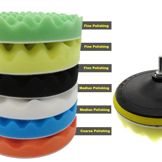 thumbnail image 2 of LANIAKEA 5 Pcs 7 Inch Buffing Pads, Polishing Pads Kit 180mm Pad 2 of 12
