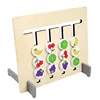 Juego de cartas Montessori de madera de cuatro colores, punto de juego de frutas, juego de entrenamiento con juegos educativos para niños, juego de mesa familiar ► Foto 3/6