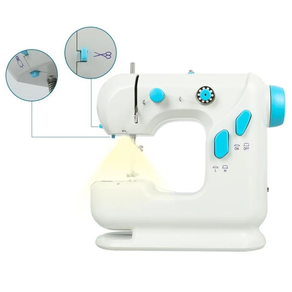 Мини Портативный ручной электрический швейная машина стежка рукоделие инструмент для шитья