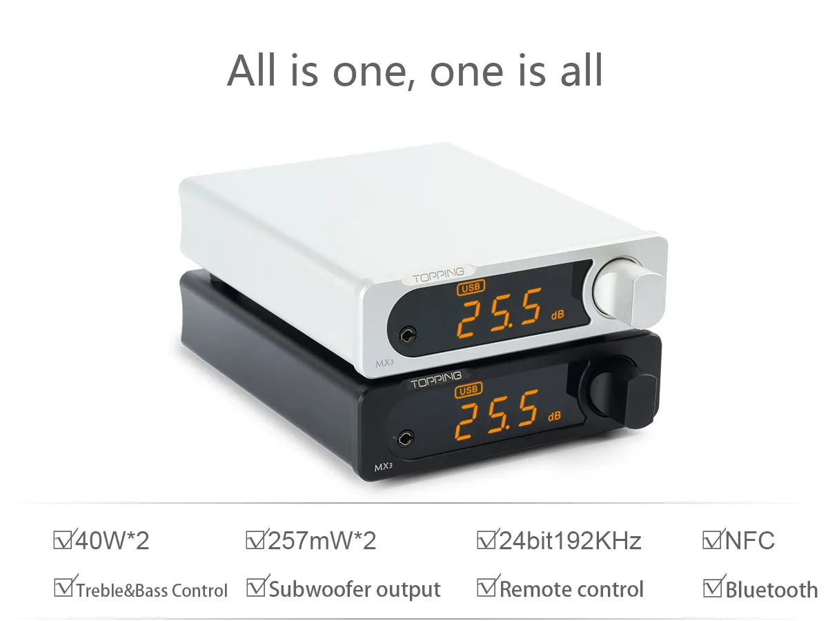 TOPPING MX3 USB DAC Audio Amplifier Hifi Bluetooth