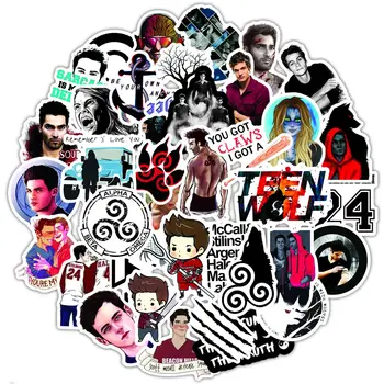 

Ransitute R1064 50pcs/set Teen Wolf TV Scrapbooking Stickers Decal For Guitar Laptop Luggage Fridge Graffiti Sticker