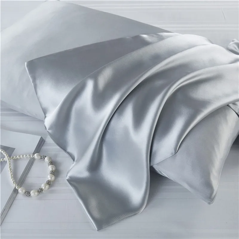 100% Natural Mulberry Silk Pillowcase Real Zipper Pillow Case Cover Satin 16 momme Home Textile Bedding Hotel Pillowcases | Дом и сад