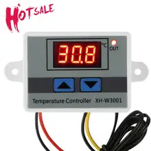 10a 220v ac digital led controlador de temperatura XH-W3001 para incubadora refrigeração interruptor aquecimento termostato ntc sensor termômetro