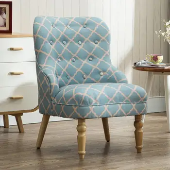 

American single sofa chair European Nordic sofa bedroom balcony lazy casual fabric small sofa chair