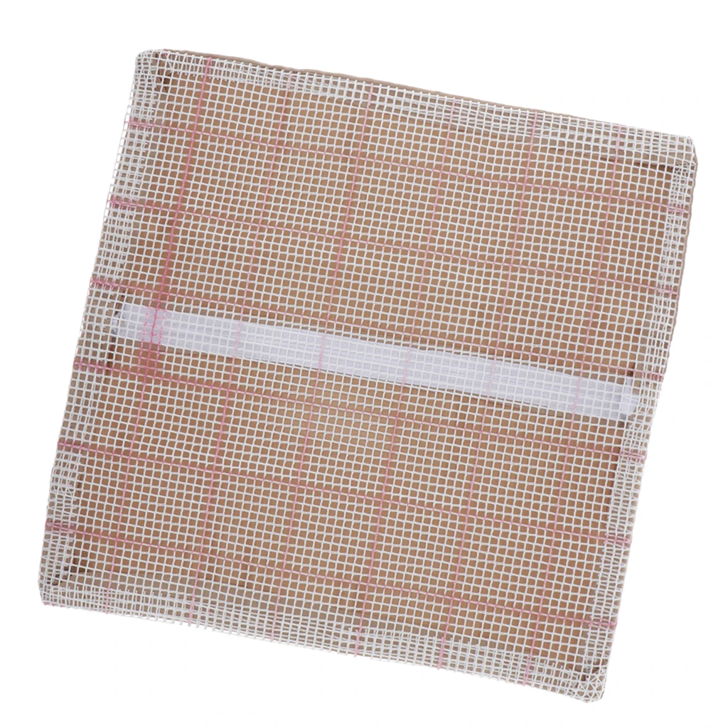 DIY Rug Hooking Mesh Canvas - (17'' x 17'') Latch Hook Cushion Cover with Free Pattern