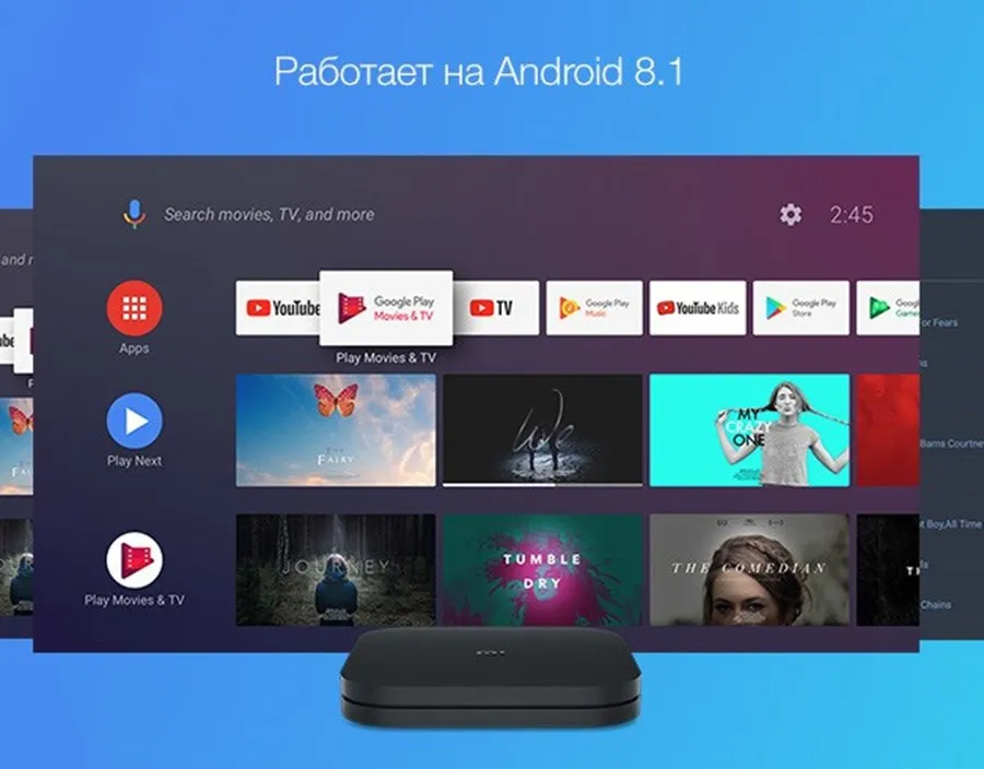Медиаплеер Xiaomi Mi Box S Android 8.1 Smart TV Глобальная версия Ultra HD 2G 8G WIFI Google Cast Netflix Youtube E MDZ 22