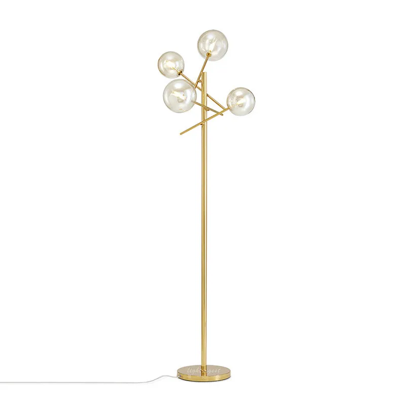 Postmodern Floor Lamps LED Lamp Metal Living Room Bedroom Glass Ball Boutique Villa Fashion Design Floor Lights