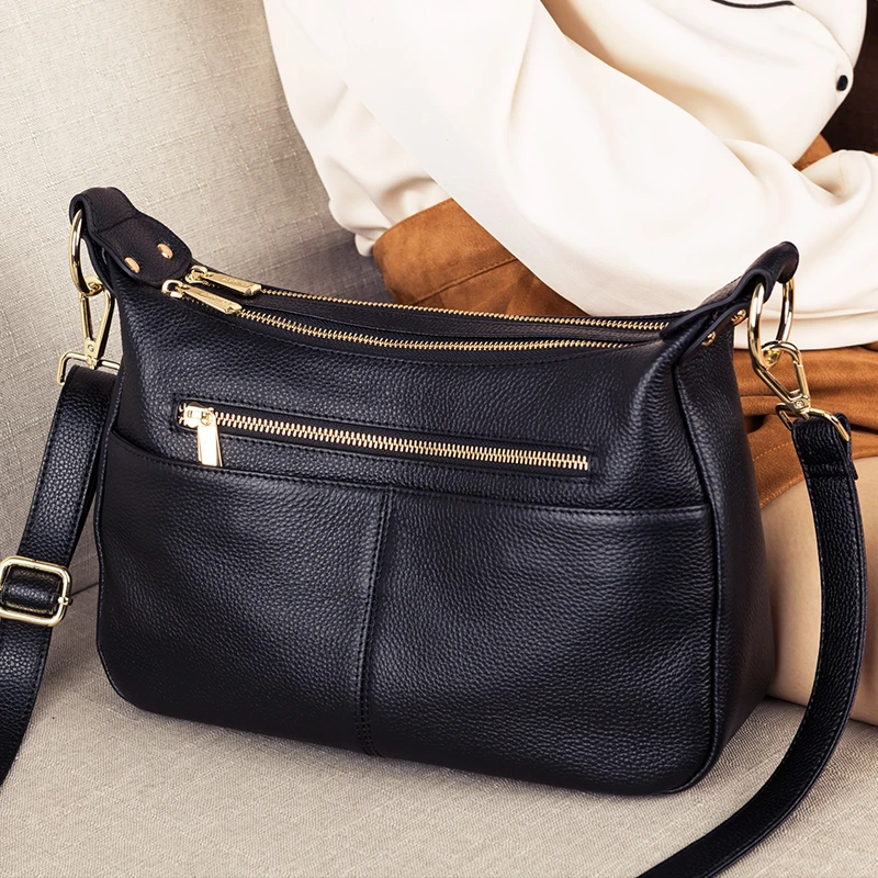 Genuine Leather Crossbody Casual Bag Female Handbag for Women Tote Ladies Bags