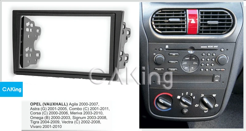 Vauxhall MERIVA 2002-2009 Voiture Radio stéréo double din fascia PANEL MATT silver