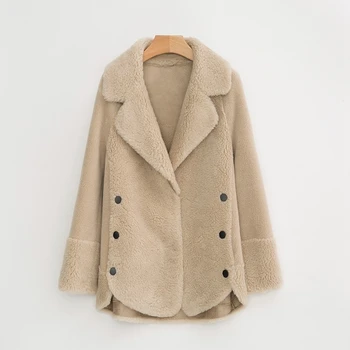 

Real Fur Coat Female Wool Jacket Korean Autumn Winter Coat Women Clothes 2020 Sheep Shealrling Tops Vintage Abrigo Mujer ZT4348