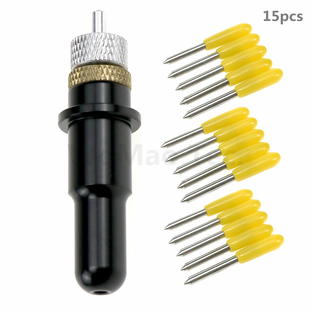 Di Alta Qualità 15 Pz/Set 30 Gradi Vinile Cutter Lama Per Roland Plotter Da Taglio Vinile Cutter Lama + Lama Titolare Custodia Di Base