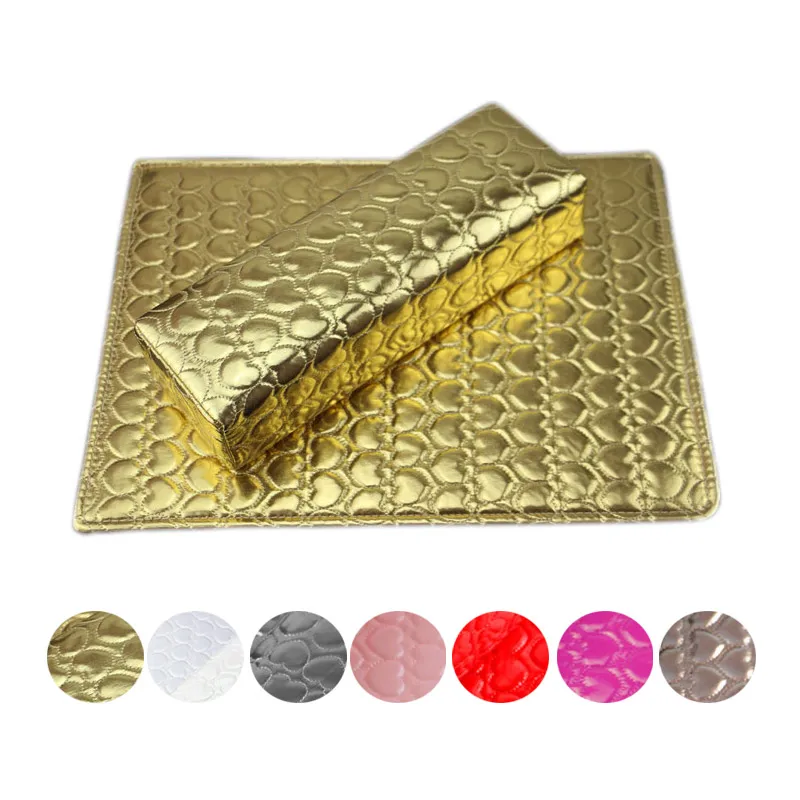 2Pcs/ Set Nail Hand Rest Pillow PU Leather Arm Rest Manicure Nail Art Hand Cushion Holder Tool EY669