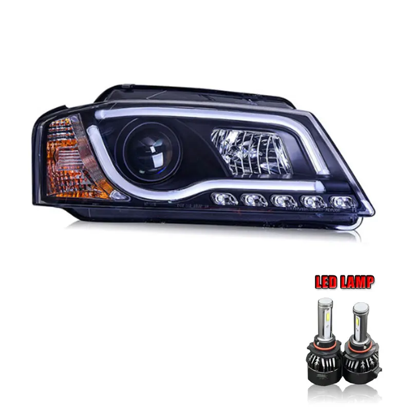 ALL LED 2 шт. автомобильный стиль светодиодный фары для audi A3 2008-2012 для A3 Головной фонарь светодиодный DRL Объектив двойной луч H7 HID Xenon bi xenon объектив - Цвет: ALL LED