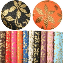 20*34 см цвета: золотистый, Фольга с цветочным принтом из искусственной кожи, материалы для ручных поделок для ручной работы, 1Yc6885