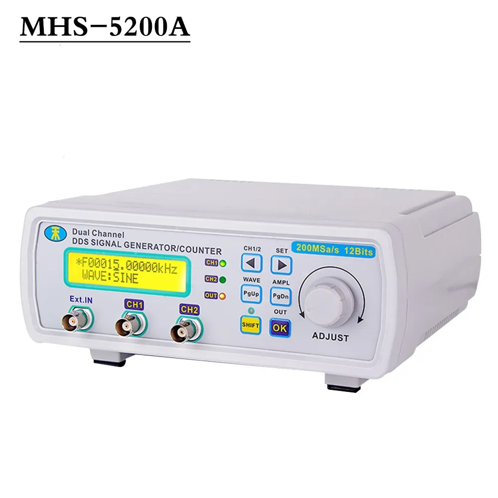MHS5200A Высокоточный Генератор функция генератор двухканальный цифровой генератор частоты сигнала произвольной формы/импульса