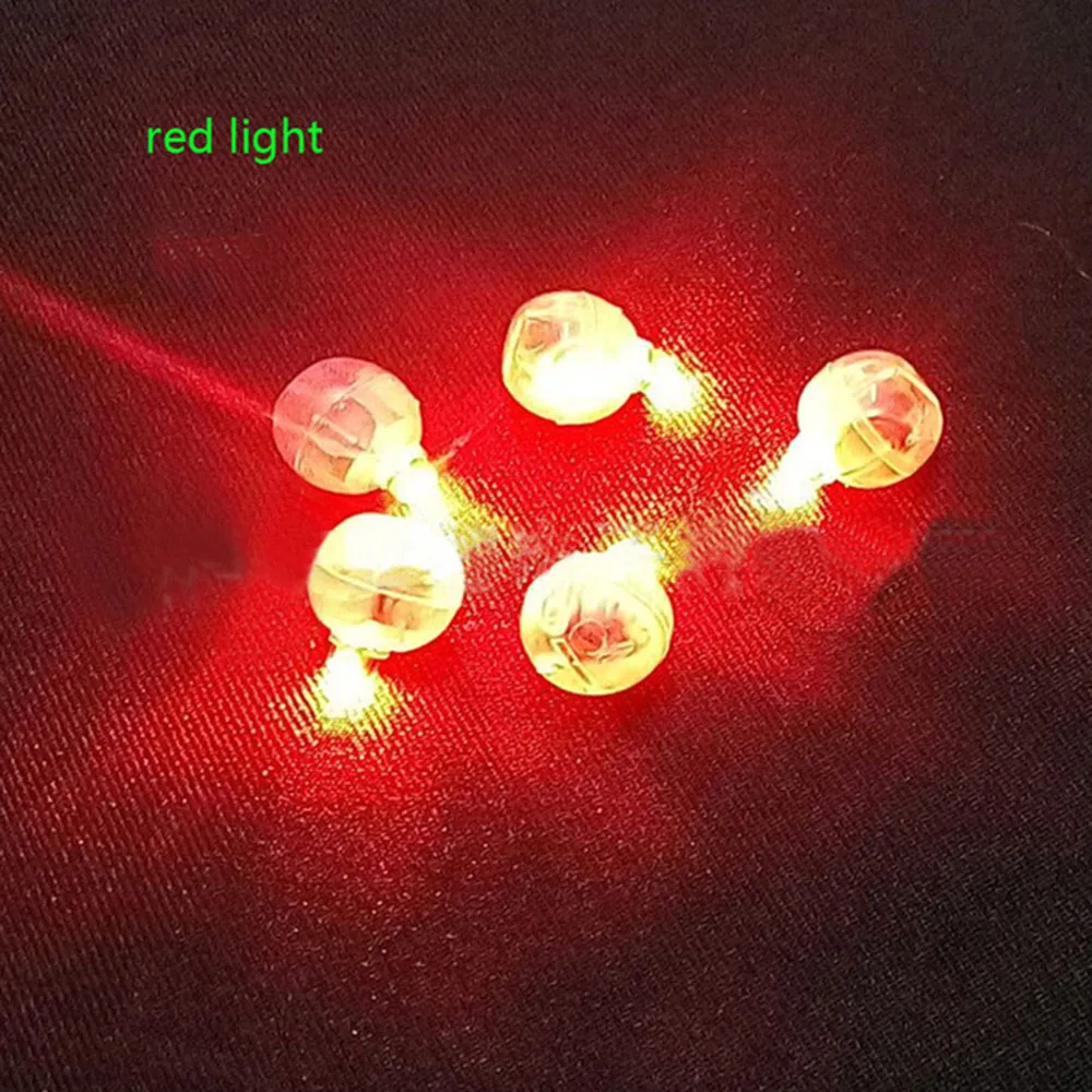 red 10/50 шт 6 цветов шар огни Круглый Заподлицо Светодиодный rgb-мяч лампы для декоративный фонарь Рождественские Свадебные вечерние украшения - Цвет: red