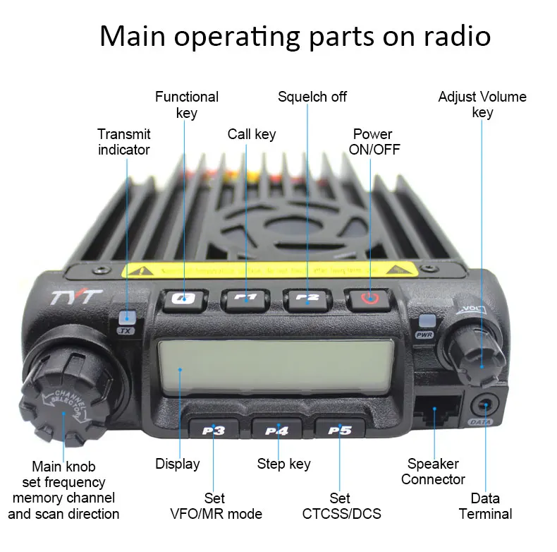 2020 Latest Version TYT TH-9000D Mobile Radio 200CH VHF 60W UHF 45W Super Power High / Mid / Low selectable power Walkie Talkie