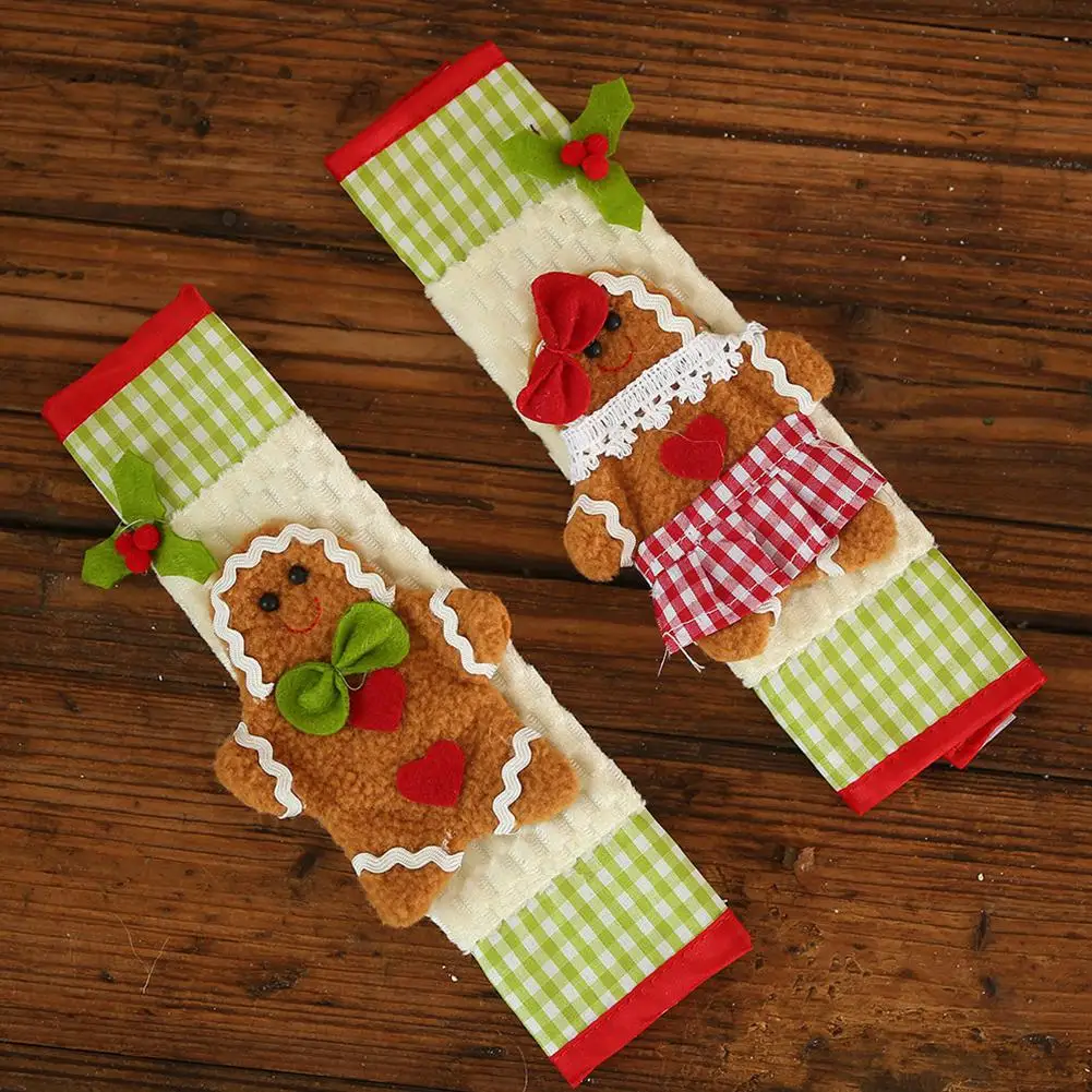 Высокое качество, 2 шт., Рождественская мультяшная микроволновая ручка духовки, крышки, украшения для дома, кухни, посуда для бара, аксессуары