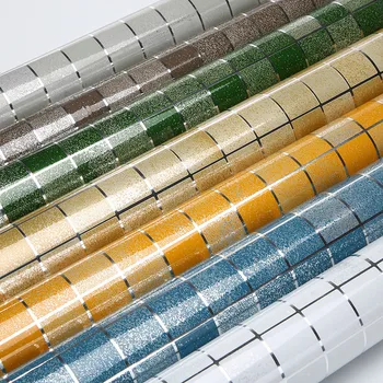 

Kitchen Oil-proof Self Adhesive Stickers Anti-fouling High-temperature Aluminum Foil Waterproof Wallpaper Cabinet Contact Paper