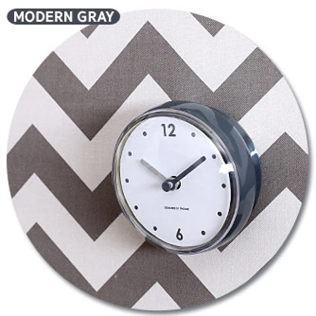 Waterproof Suction Wall Clock Bath Shower Watches Clock Home Bathroom Kitchen Accessories Home Sticker Decortion 72*40mm 4