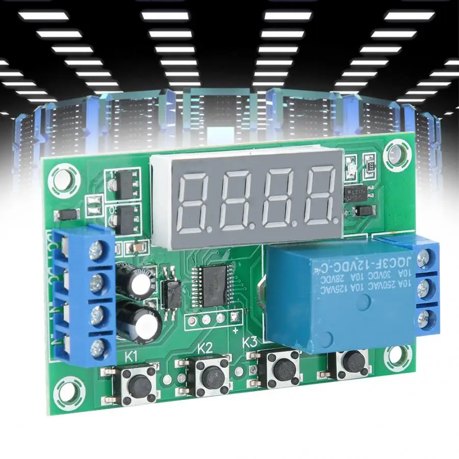 1-12 V релейный модуль цикл триггер задержки выключатель Многофункциональный освежитель воздуха с таймером Регулируемый триггерный релейный модуль