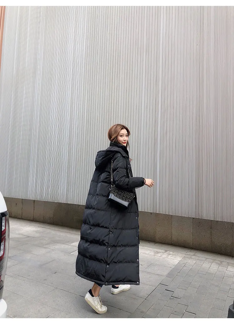 Парка пальто X-Long зимняя куртка женская с капюшоном большого размера Женская ветровка верхняя одежда удлиненная длинная одежда