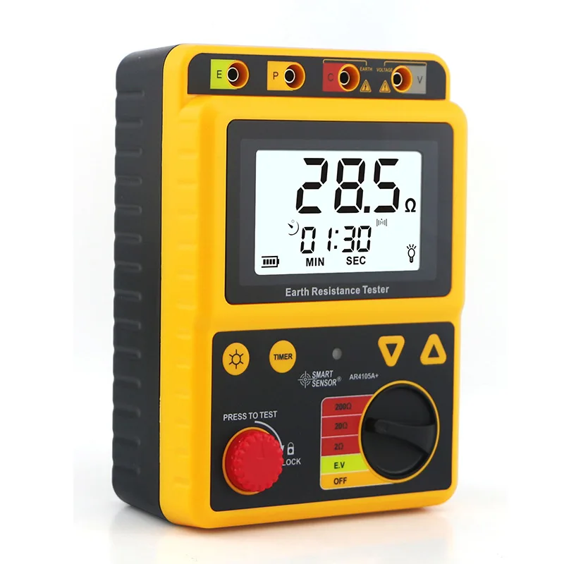US $116.00 Smart Sensor AR4105B Digital Earth Resistance Tester Measure Grounding Furnish Transformer Station Power Distribution Lines