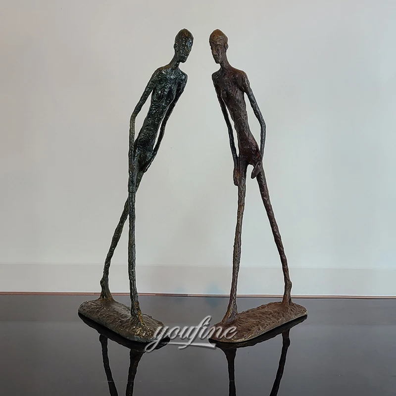 30 см Декор интерьера древней бронзы Giacometti скульптура ходьба человек бронзовая