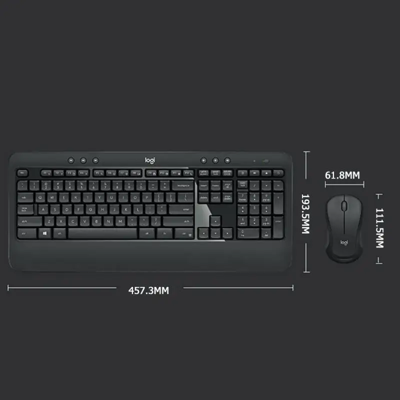 Logitech MK540 передовые 2,4G Беспроводной клавиатура 1600 Точек на дюйм эргономичный Мышь набор