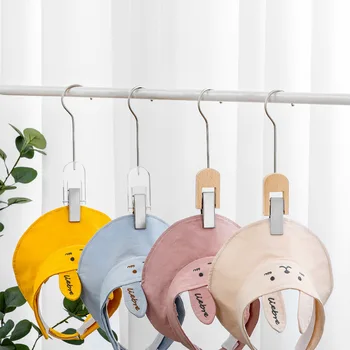 

Clothing Shop Solid Wood Hook Clip Hanging Hat Decoration Showing Stand Transparent Scraf Clip Clothing Clip Hook Single Clip