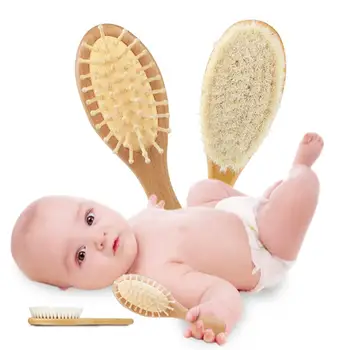 

Cute Portable Light Small Natural Beech Handle Baby Comb High Quality Air Bag Light and Convenient Bath Brush Hair Brush